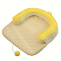 Summer Cooling Cat Bed - Self-Cooling Pet Mat, Breathable Dog Mattress, Ice Gel Cooling Pad for Cats and Dogs, Plush Bell-Shaped Soft U-Shaped Nest, Elevated Cooling Bed for Indoor Pets
