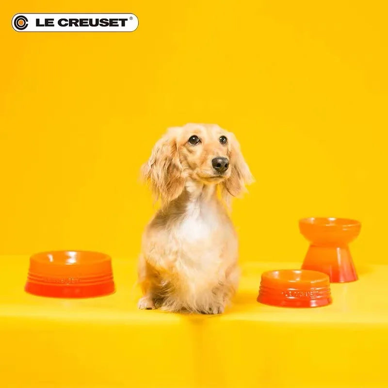 Le Creuset Pet Elevated Bowl for Cervical Spine Protection, Cat Food and Water Bowl, Cat Supplies, Dog Food Bowl